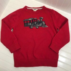 OSHKOSH B'GOSH Red Knit Train Sweater Size 5